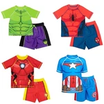 Marvel Toddler & Boys' Avengers Costume Rash Guard Swim Trunks Sets 2T-16. Fixed Price $29.95.