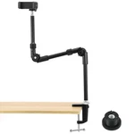 Qwork 25" Webcam Stand Camera Mount With Phone Holder, Gooseneck Black. Fixed Price $26.60.