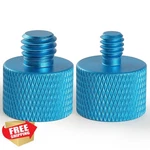 Frgyee Mic Screw Adapter 5/8 To 1/4 3/8 Mount Blue. Fixed Price $20.00.