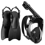 Mask Fins Set,snorkeling Gear For Adults,full Face & Adjust. Fixed Price $50.13.