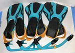 3 Us Divers Avila Minnow Youth Fins & Snorkel Set Teal/orange/black 1-4 Med Lot. Fixed Price $40.00.
