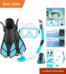 Zeeporte Dive Snorkeling Gear - Mask Fins Set S/m Black/yellow. Fixed Price $72.99.