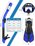 Ubekezele 4 1 Snorkeling Gear Set - Size Small For Youth & Adults. Fixed Price $34.00.
