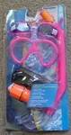 Aqua Leisure 5 Pc Girl Dive Set:swim Mask,snorkel,goggles,floating CASE,BAG,4+. Fixed Price $16.00.