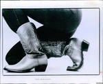 1980 Rubber Cowboy For Hog Sloppin' Scootin' Fashion Photo 8X10. Fixed Price $18.88.