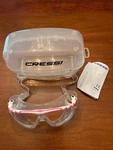 New Cressi Skylight Pink Clear Adult Swim Mask +case 100% Uv Pro Goggles Snorkel. Fixed Price $44.99.