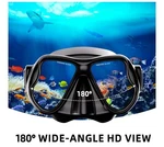 Anti-fog Dive Mask- With Tempered Glass- Dual Lens Adjustable Silicone Headband-. Fixed Price $9.99.