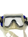 Oceanic Scuba Snorkeling Goggles Tempered Glass 5.75" Wide Blue Adj. Straps. Fixed Price $29.99.
