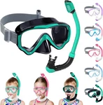 Vvinca Snorkeling Gear For Kids Dry Top Set B-green Black. Fixed Price $34.52.