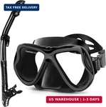 Greatever Dry Snorkel Set,panoramic Wide View Anti-fog Scuba Diving Mask,profess. Fixed Price $53.60.