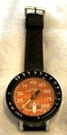Rare Vtg Calypso Aqua Lung Divers Depth Gauge Watch 200' Orig Tropic Wrist Band. Fixed Price $135.00.