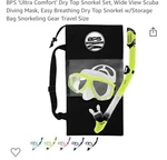 Bps Pro Dry One Window Kids Mask Mesh Dive Bag Snorkeling Set. Fixed Price $21.99.