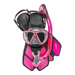 Cressi Bonete Pro Dry Mask Snorkel Set, Translucent Pink, Size Small/medium. Fixed Price $59.99.