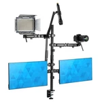 Mount-it! All One Live Streaming Equipment 5 Arm Desk Holds Dual.... Fixed Price $244.03.
