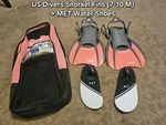 Us Divers Pink Snorkel Fins + Met Water Shoes (7-10). Fixed Price $30.00.