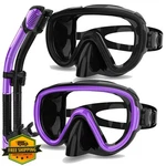 Bairuifu 2 Pack Dry Snorkel Mask Set Adults Scuba Diving Swim. Fixed Price $64.99.