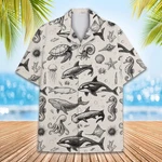 Vintage Sea Animal Hawaii Shirt Men Beach Vacation Aloha Summer Top Gift. Fixed Price $32.50.