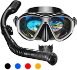 Omorc: Set, Dry Snorkeling Panoramic Wide View Mask W/ Anti Fog Tempered. Fixed Price $19.99.