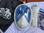 Outer Limits Full Face Snorkel Mask White/blue Size L/xl New Complete Set. Fixed Price $24.99.