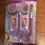 Disney Sofia The First 3 Piece Swim Mask, Snorkel & Flippers Set Nip. Fixed Price $13.99.