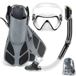 Zeeporte Mask Fin Set With Adult Snorkeling Gear, Ml/xl, Grey. Fixed Price $59.94.
