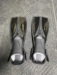 U.s. Divers Sideview Adult Black Snorkel Fins Only Sz Medium 7-10 Women 8-11. Fixed Price $23.00.