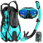 Snorkeling Gear For Adults Mask Fin Set Dry Top Panoramic V. Fixed Price $53.32.