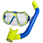 Dolfino Youth Mask & Snorkel 2-PIECE Set Children 6+ Blue Yellow New Box. Fixed Price $12.88.