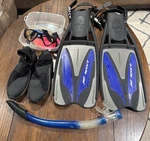 Scubapro Jet Sport Snorkeling Set Fins Mask Boots Size Usa 5 Euro 37. Fixed Price $100.00.