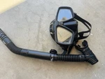 Aqua Lung Look Mask & Oceanic Snorkel Set Black Adult Diving Swim Gear. Fixed Price $70.00.