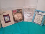 Cross Stitch Kit Lot Of 4 Variety Set Includes Christmas & Sister Large Size. Fixed Price $28.00.