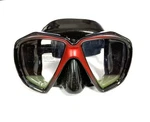 Seasoft Visionmaster 2-LENS Mask Scuba Diving Black/red W/ Silicone Skirt. Fixed Price $79.98.