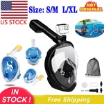 Us Diving Masks Underwater Swimming Snorkel Scuba Full Face For Kids Adults. Fixed Price $17.99.